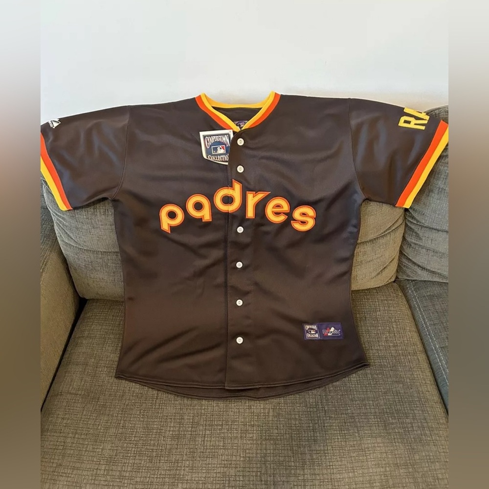 Majestic Cooperstown Collection San Diego Padres MLB Vintage Jersey Men’s Sz: XL